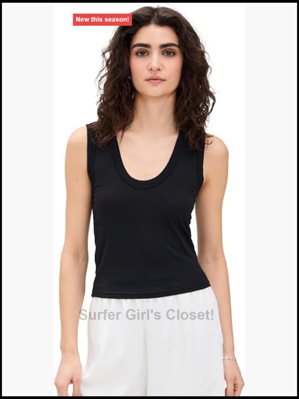 Women's Scoop Neck Tank Top Lightweight Cotton Stretchable Sleeveless